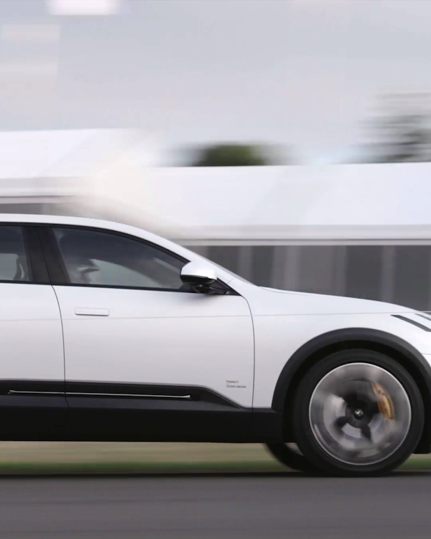 The Polestar 3 being driven around at the goodwood festival