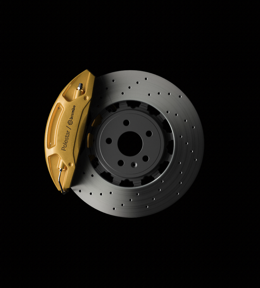 Detailed image of the Brembo brake