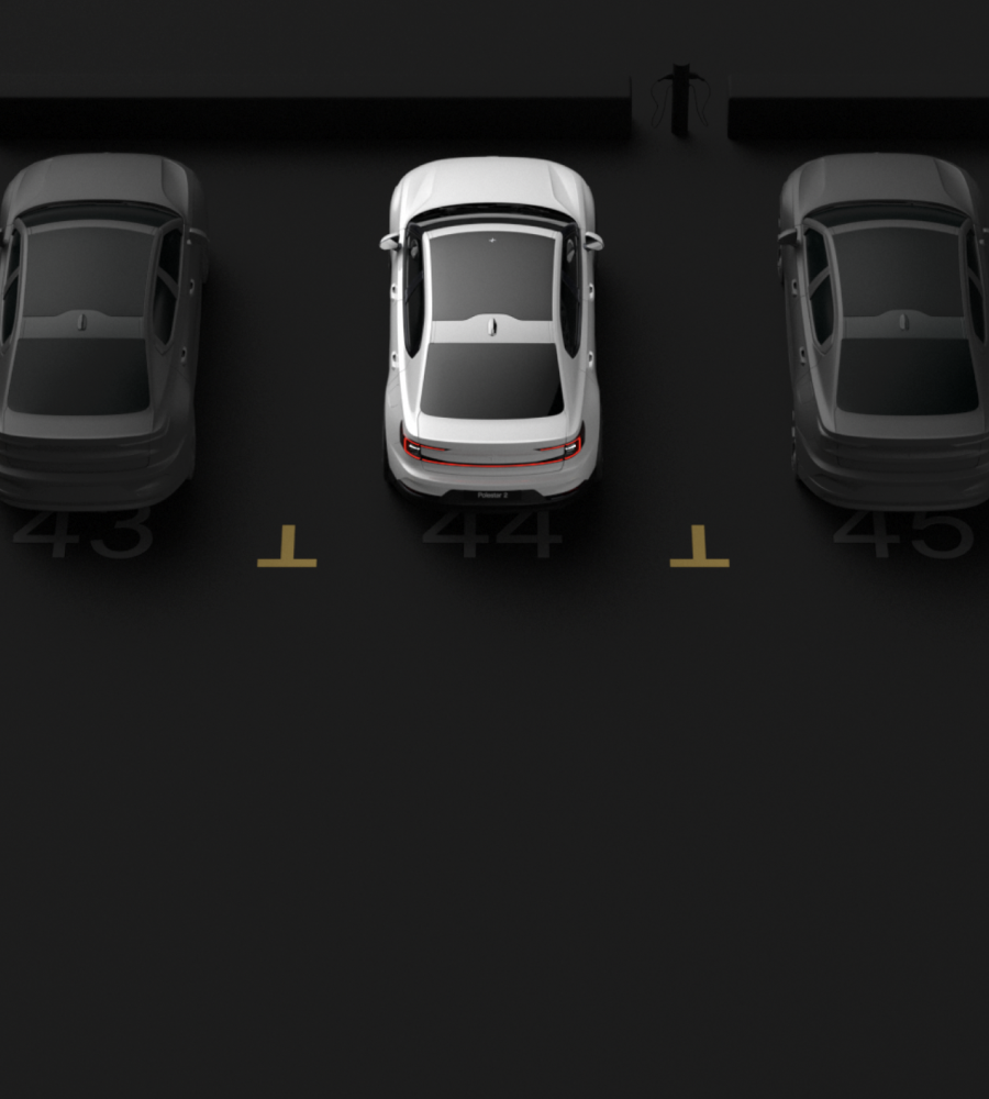 Illustration of the Polestar 2 charging on a private parking place