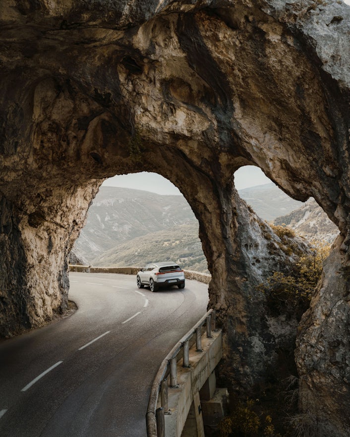 Polestar 3 driving in France.