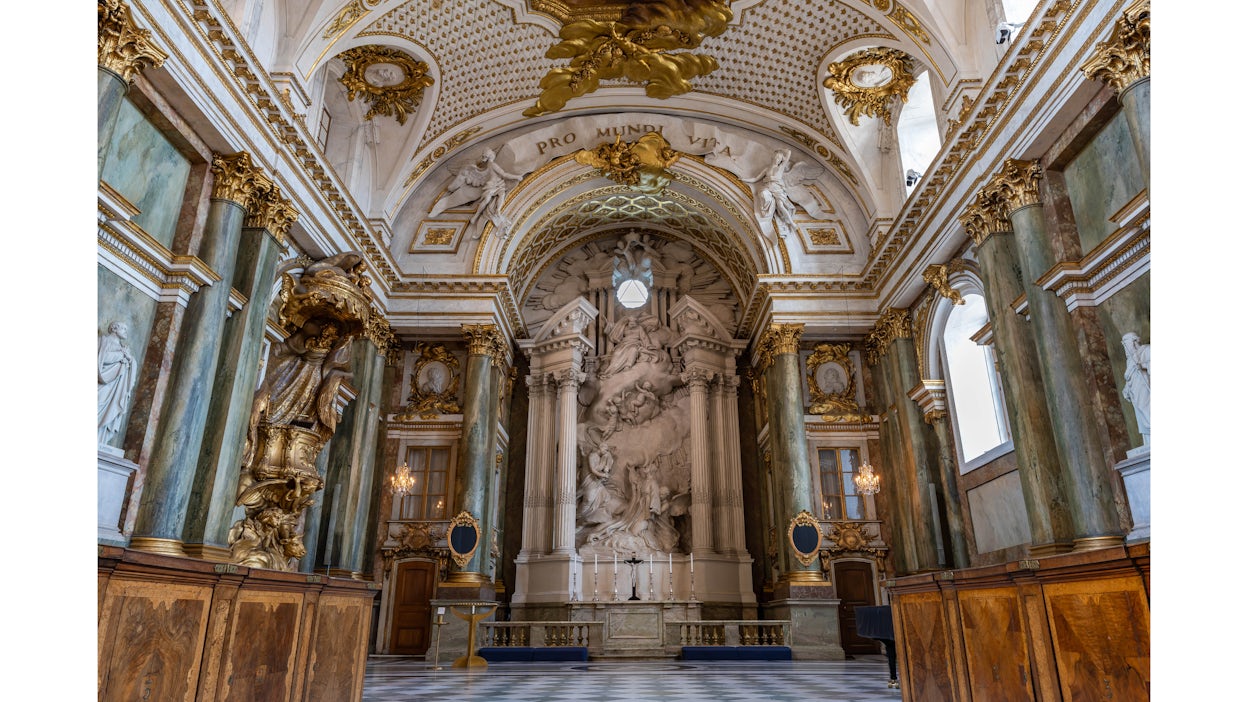 The interior of Royal Chapel in the Sweden Royal Palace