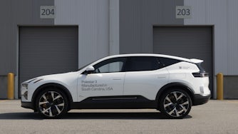 Polestar 3 outside factory in Ridgeville, South Carolina