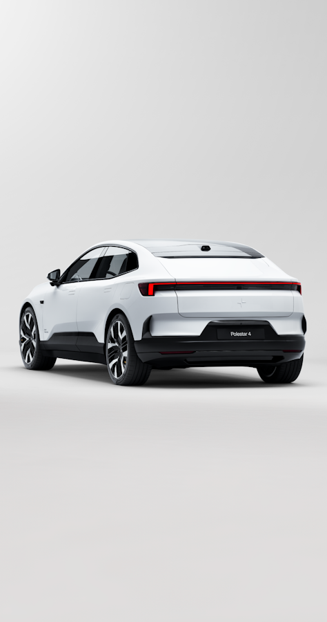 Polestar 4 rear and back with red blackground